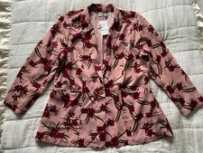 Womens Just Fab Pink Flower Print Jacket Size 1xl
