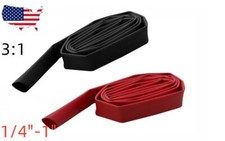 1/4" 3/4" 3/8" 1/2" 3:1 Heat Shrink Tubing Adhesive lined/Electrical wire sleeve