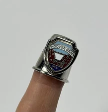 Nevada Metal Thimble Hoover Dam Red White Blue Silver Badge