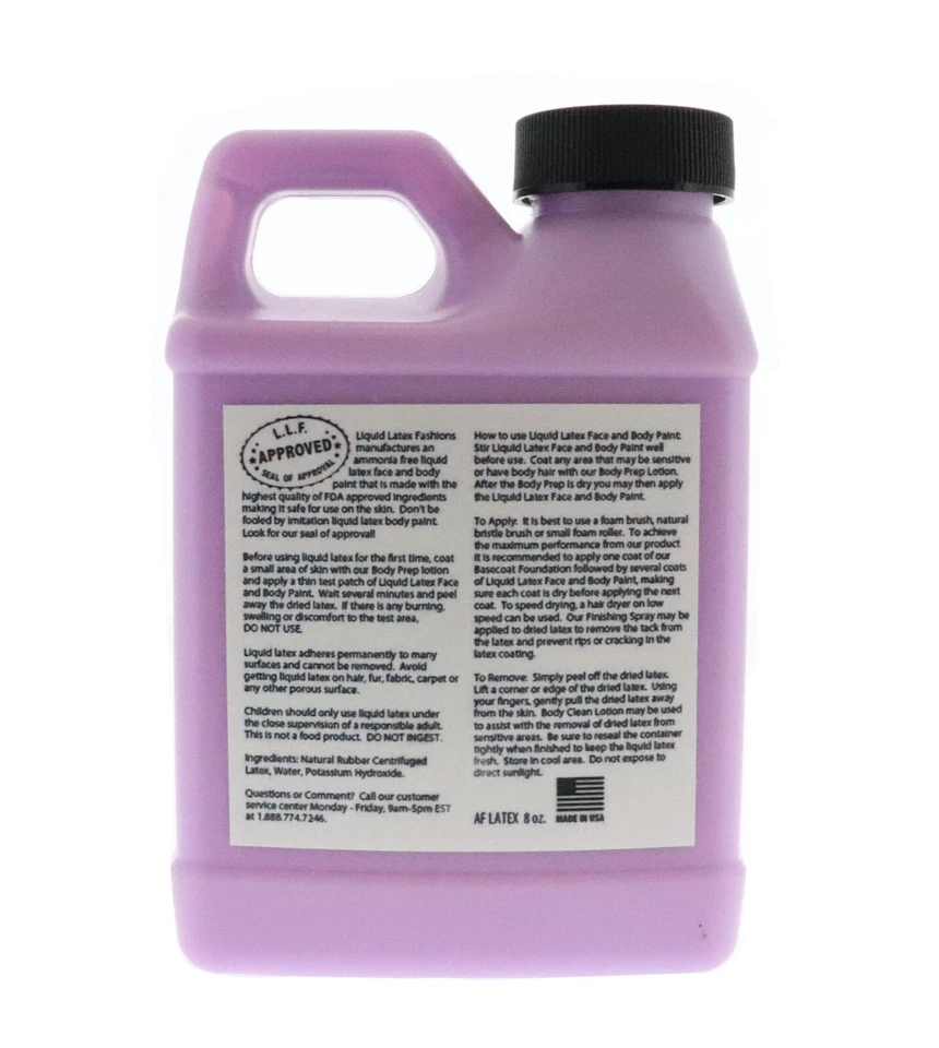 Látex líquido - violeta neón - 8 fl oz, pintura facial y corporal, luz negra Foto 2 de 3