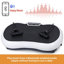 Vibration Plate Exercise Machine Home Gym Workout 3 Programs W/ Bluetooth White