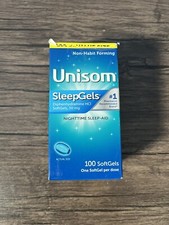 Unisom Nighttime Sleep-Aid Gels, Diphenhydramine HCI 50mg, 100 Count 9/2025