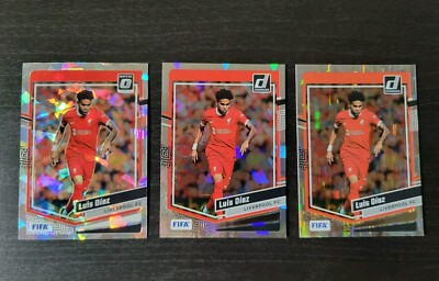 2023-24 Panini Donruss FIFA Luis Diaz Lot of 3 Silver - Cracked Ice, Cubic, Etc