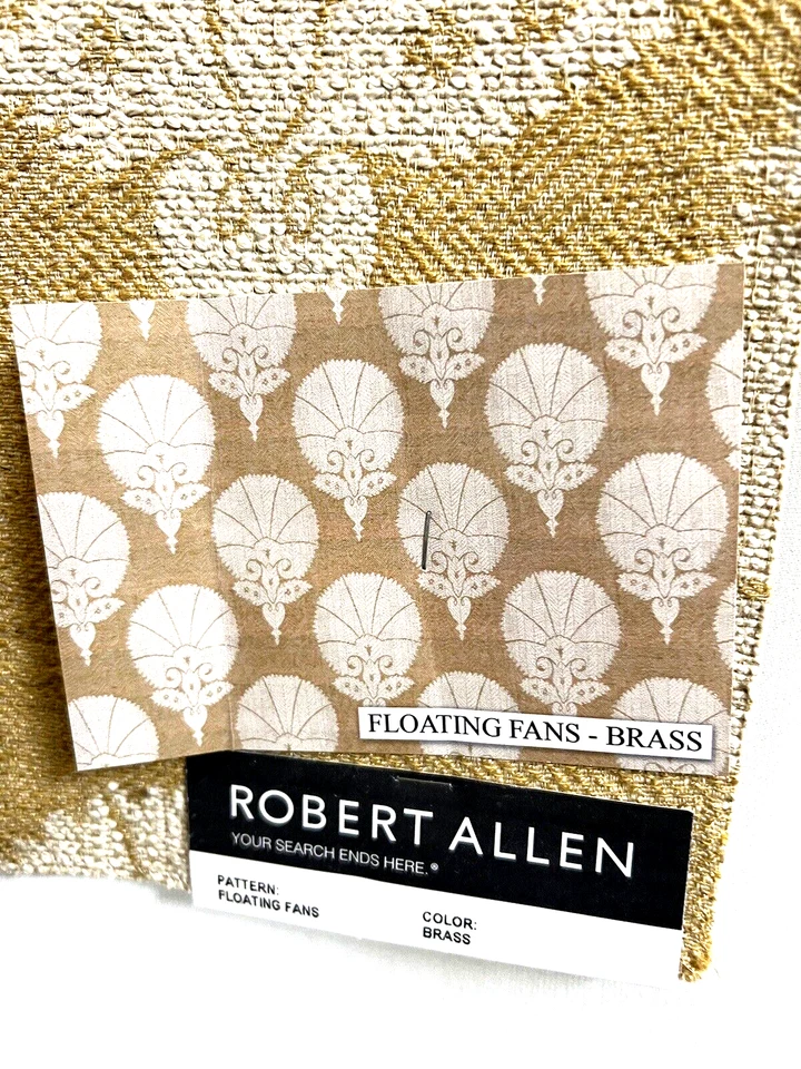 Robert Allen Designer Upholstery Fabric Sample Textured Beige Brown 17" Sq. New - Image 3 of 4