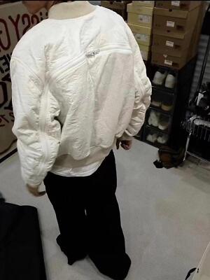 DRIES VAN NOTEN Zipper Bomber Wrinkled Back Zipper Pilot Jacket Coat Cotton