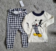 Bnwt Gap Bay Disney Michey Mouse Pj Pyjamas 6-12 Months