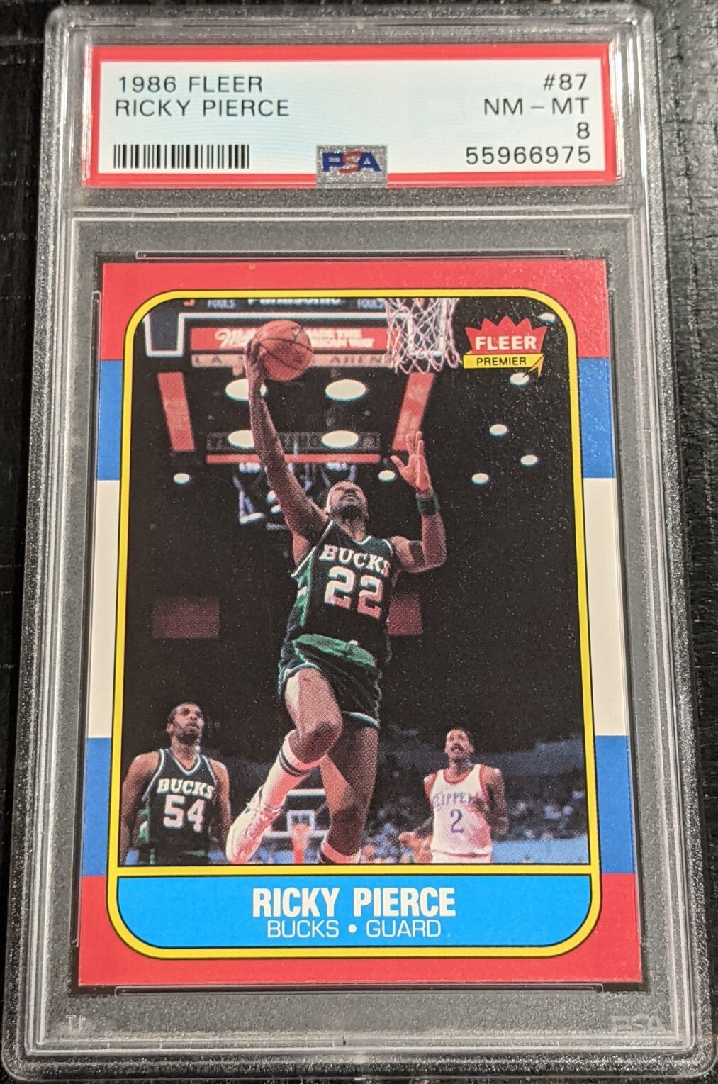 1986 Fleer Ricky Pierce PSA 8 NM-MT #87 Bucks