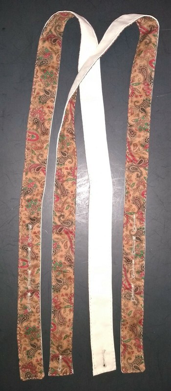 SALE SALE Civil War Handsewn AUTHENTIC PoorBoy Braces BROWN GREEN PAISLEY Cotton
