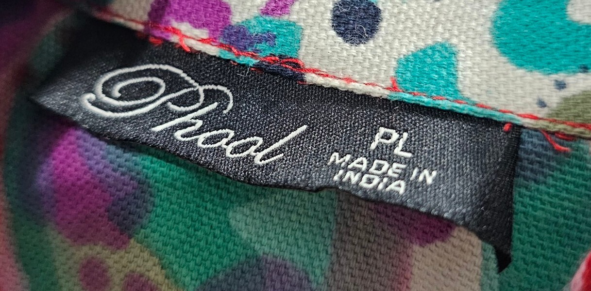 PHOOL Paint Splatter WOMENS SIZE PL Button Front … - image 8