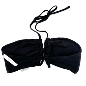 Victoria&rsquo;s Secret Bikini Top Sz M Textured Black Mix & Match Multiway Halter NWT