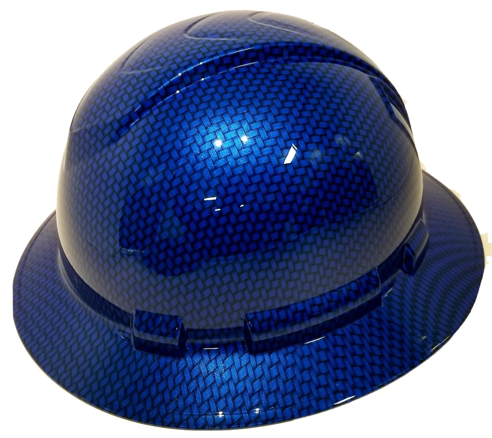 НОВАЯ ПОЛНАЯ КАСКА на заказ с гидравлическим погружением ЭЛЕКТРИЧЕСКАЯ СИНЯЯ БОЛЬШАЯ ПЛЕТЕНАЯ ИЗ УГЛЕРОДНОГО ВОЛОКНА - Изображение 3 из 4