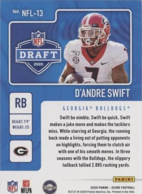 2020 Score D'Andre Swift #NFL-13