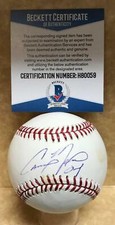 CAMERON MAYBIN NEW YORK YANKEES SIGNED AUTO M.L. BASEBALL BECKETT H80059