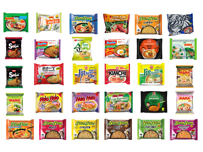 30 Stück asiatische Instantnudeln Mischung MAMA YUMYUM INDOMIE NONGSHIM SOBA