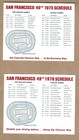 San Francisco 49ers schedule lot of 3 *1972, 1975 & 1976* -  very good condition — photo 3