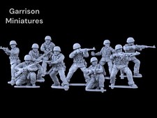 WW2 US Marines X10 1/56 28mm ideal Bolt Action Wargames Figures