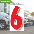 7 1/2 Inch Red on White Numbers Windshield Pricing Stickers Car Dealer ...