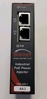 Sixnet, EB-PSE-24V-1B, PSE-24V-1, Industrial Power Injector PoE Free Shipping 