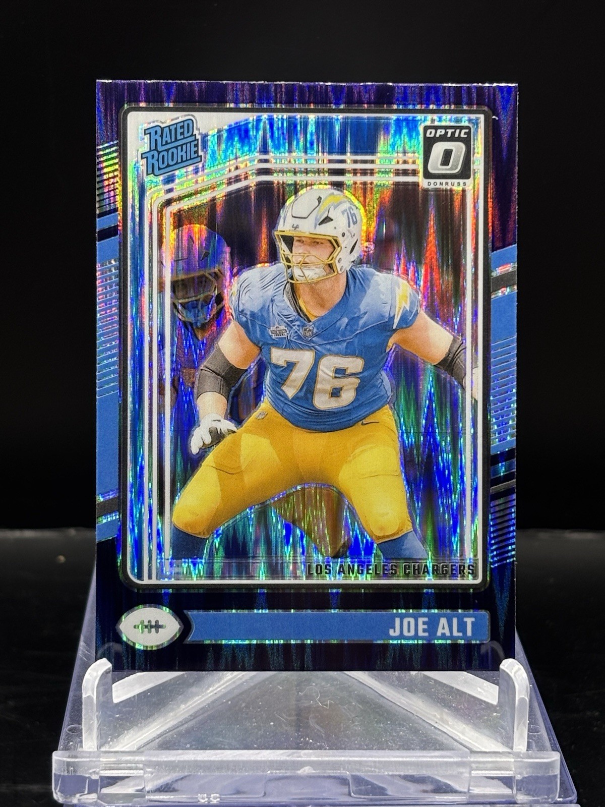 2024 Donruss Optic Joe Alt Purple Shock Rookie #254 Los Angeles Chargers