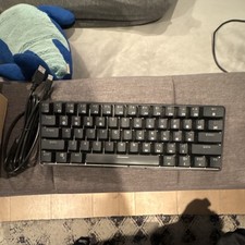 60 custom built Mechanical Keyboard USB Illuminated Black QWERTY English Layout