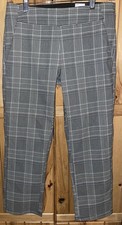 NWT Simply Vera Women's Vera Wang Capri Mid-Rise Black/Grey Plaid Size S Pants