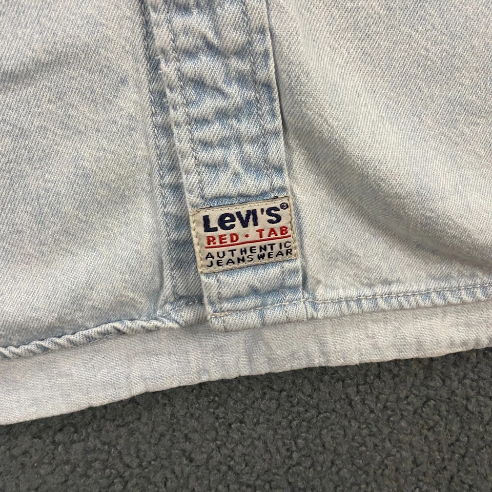 Vintage Levi's Denim Western Shirt Mens Large Pearl Snap Long Sleeve Cowboy - Image 3 of 4