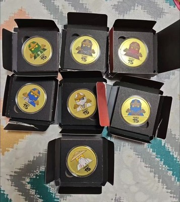 真人 ワコーズセット LEGO NINJAGO 15th Anniversary Gold Coin Set of 7 NEW | eBay