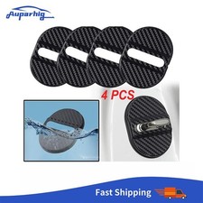 4pcs Silicone Car Auto Door Lock Cover Door Latch Protection Black