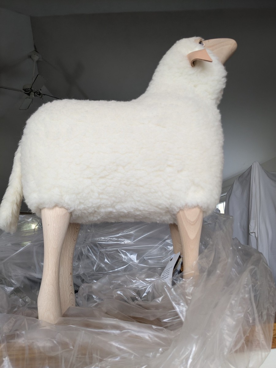 Handmade German Wooly Sheep Sculpture 20