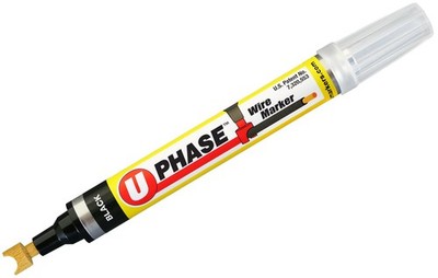 U-Phase Wire Marker Black Pack of 4 10701PPM Industrial Marking Tool For Cable