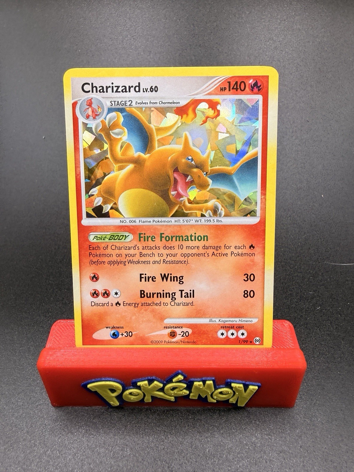 Charizard Holo 2009 Pokemon Platinum Arceus Cracked Ice #1/99 Near Mint