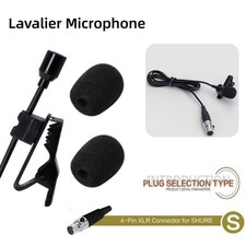 Microfono Set Lavalier Microfono Kit Con Cover 4-Pin Nero Compatto Connector