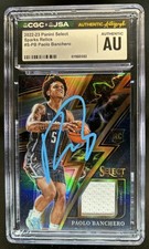 2022-23 Panini Select Paolo Banchero Sparks RC Jersey Auto #S-PB Magic CGC AUTH