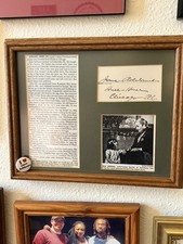 Jane Addams Specimen Signature Framed Matted Photo Nobel Prize Social Worker