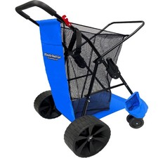Beach Cart Heavy Duty Utility Wagon Large Sand Wheels Blue