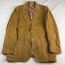 Vintage Anderson-Little Tan Corduroy Blazer Mens 44L Made in Japan Sport Coat