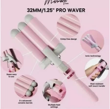 Mermade hair 1.25" Original Pro Waver - Pink