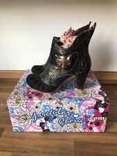 Irregular Choice Size 5 Cat Boots Miaow Black Gold New Boxed Occassion Gothic