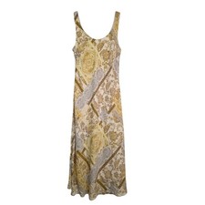 Drew Anthropologie Size S Maxi Dress Yellow Paisley Patchwork Sleeveless NWT