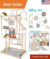 Parrot Playground Large 4 Layers - Small Bird Playground Parakeet Play Stand ...
