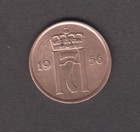 Norway 1956. 2 Ore. Crowned monogram of King Haakon VII. KM#  399 — photo 2