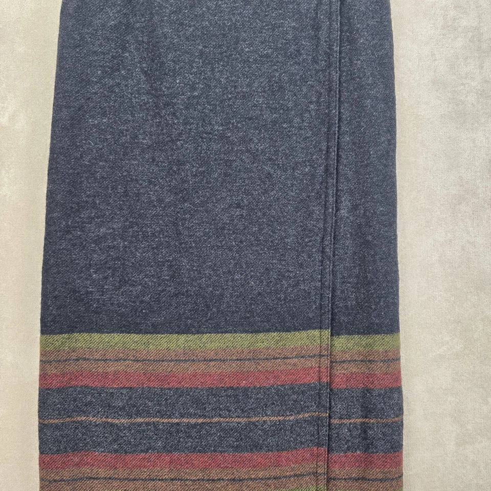 Falda de lana envolvente con flecos manta vintage Jones New York Country para mujer talla 4 Foto 3 de 4