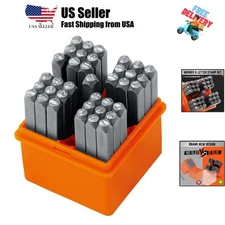 37-Piece Number and Letter Stamp Set 1/8 3mm A-Z & 0-9 + Love Punch Perfect f...