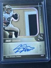 Panini Silhouette Autographs Jimmy Graham Patch Auto /75 New Orleans Saints