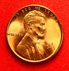 1945-P Lincoln Wheat Cent Penny GEM RED BU From an Original Bank Roll