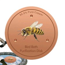 Bird Bath Copper Disk Pure Copper Water Cleaner for Outdoor Bird Bath Bowls
