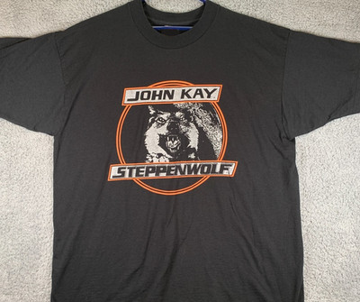 Vintage John Kay & Steppenwolf Cotton Tee Men Women Shirt SU377