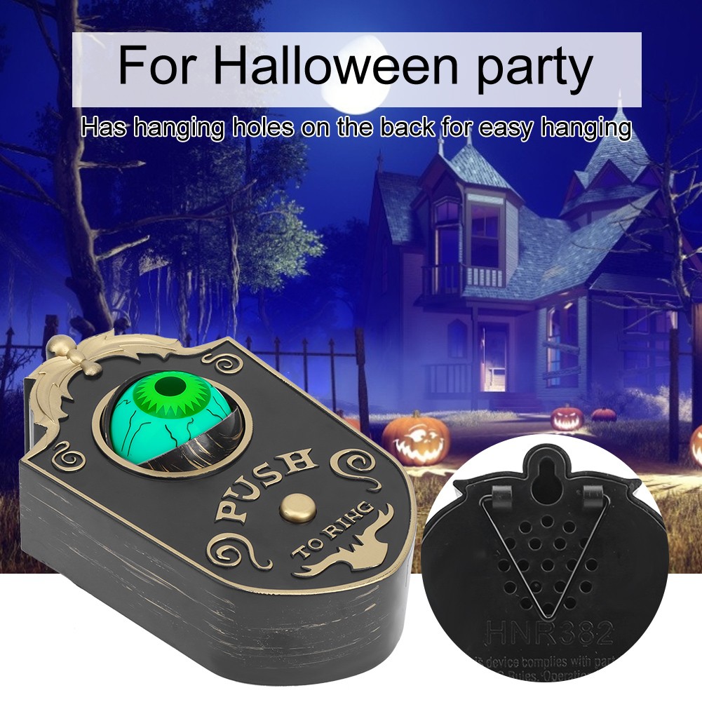 Spooky Halloween One‑Eyed Doorbell With Sound For Frightening Friends Trending