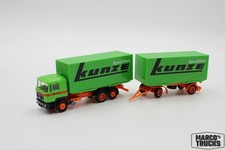 Herpa MAN F90 Wechselkofferhängerzug „Spedition Kunze" 1:87 /HU21655