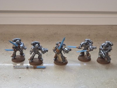 Warhammer 40k Grey Knights Strike Squad 5 Modelle Bemalt